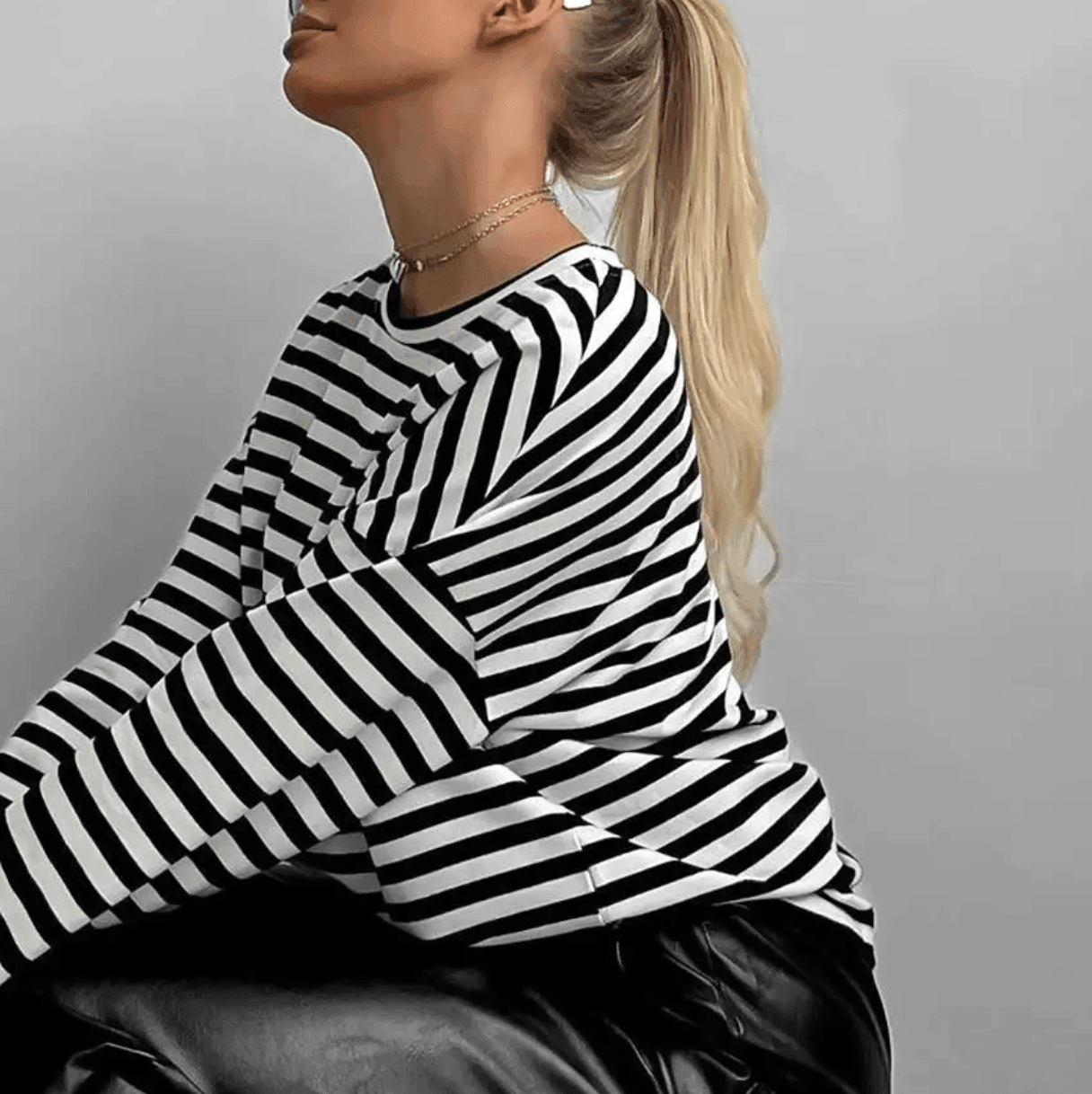 My Side of Town Striped Long Sleeve Top