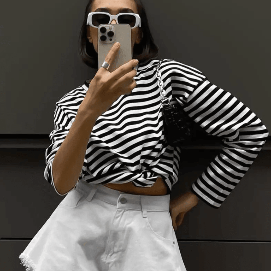 My Side of Town Striped Long Sleeve Top