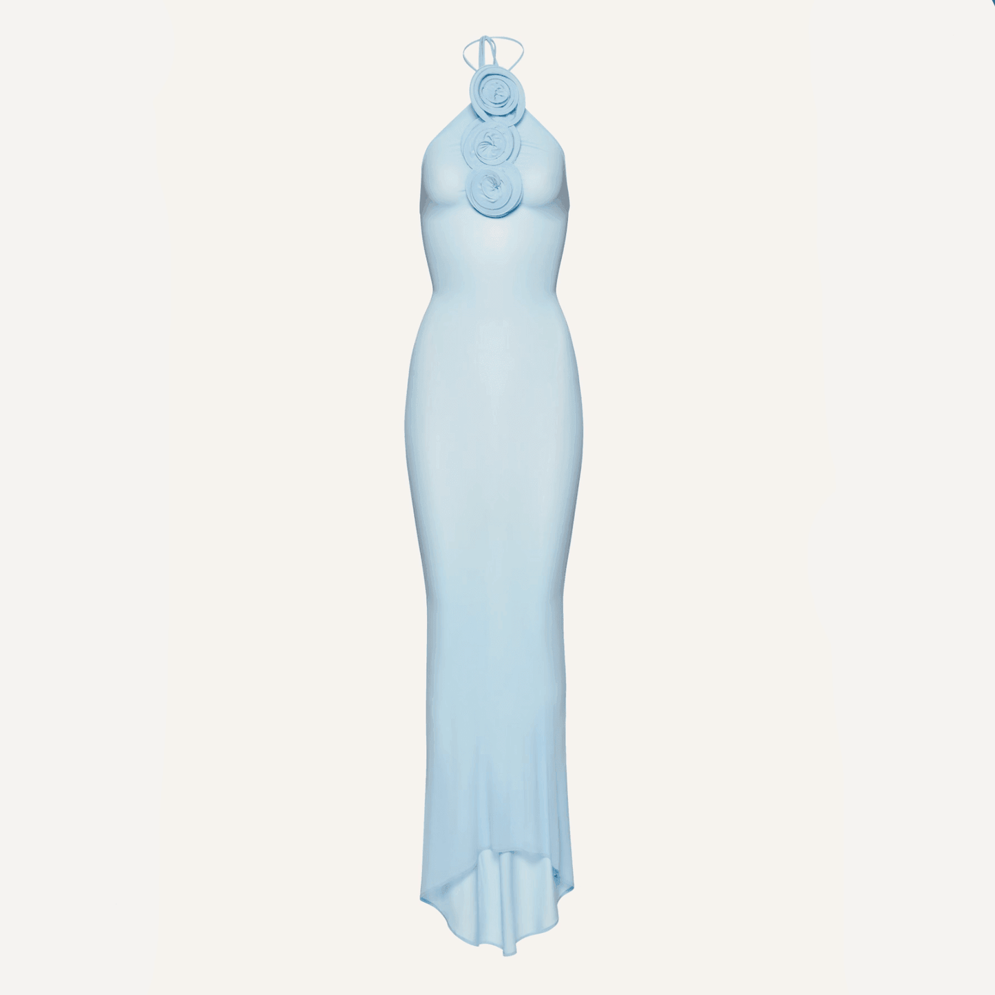 Color Me Blue Mesh Maxi Dress