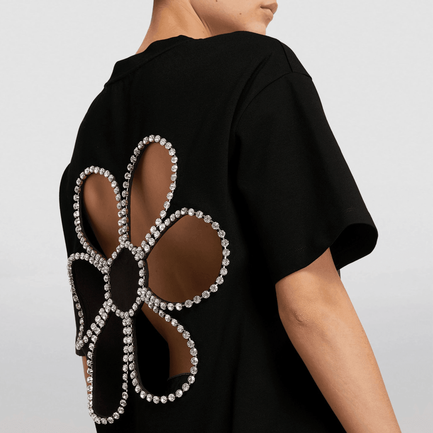 Crystal Daisy Cutout Relaxed T-Shirt