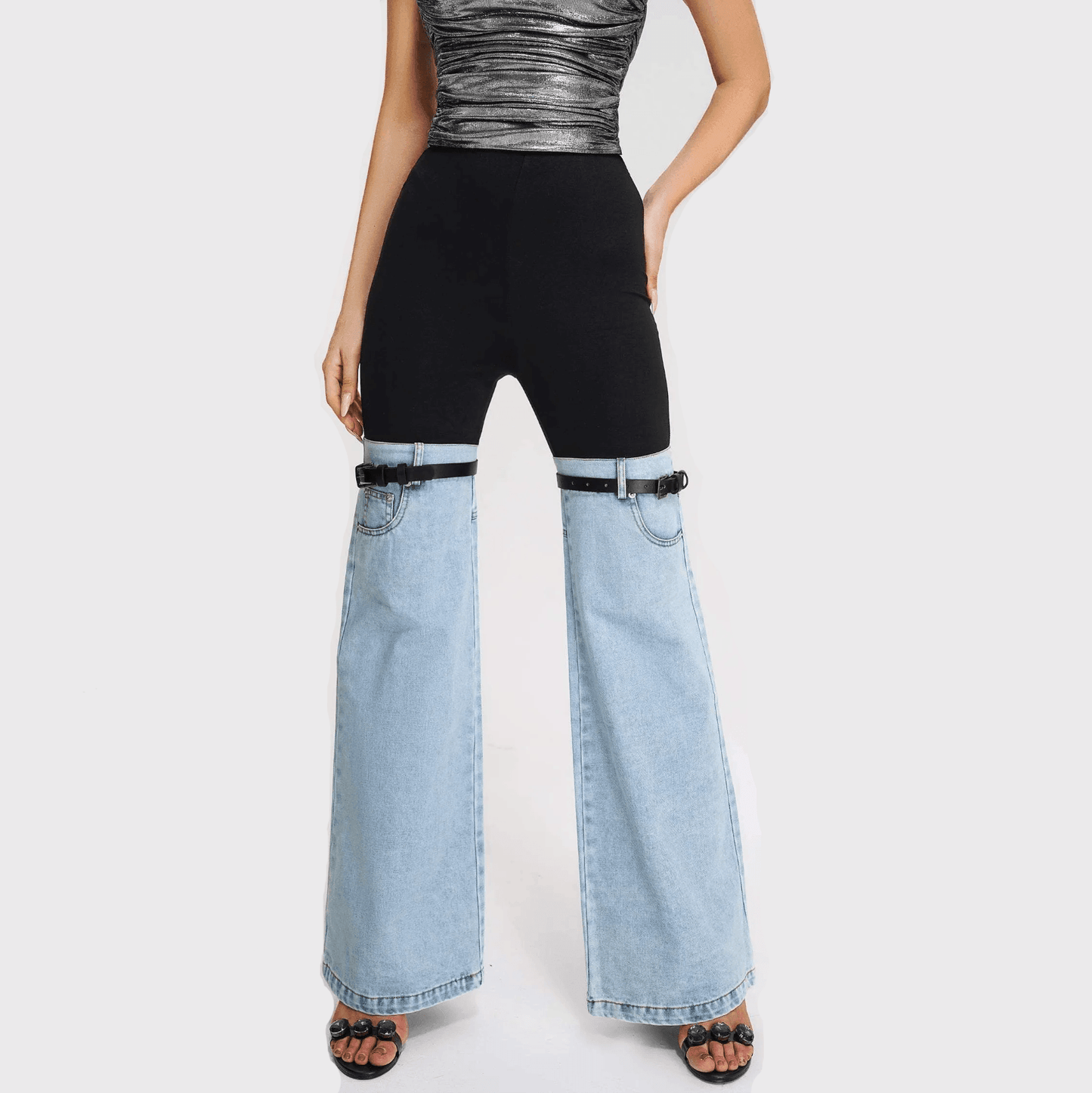 Urban Chic Denim Hybrid Flare Pants