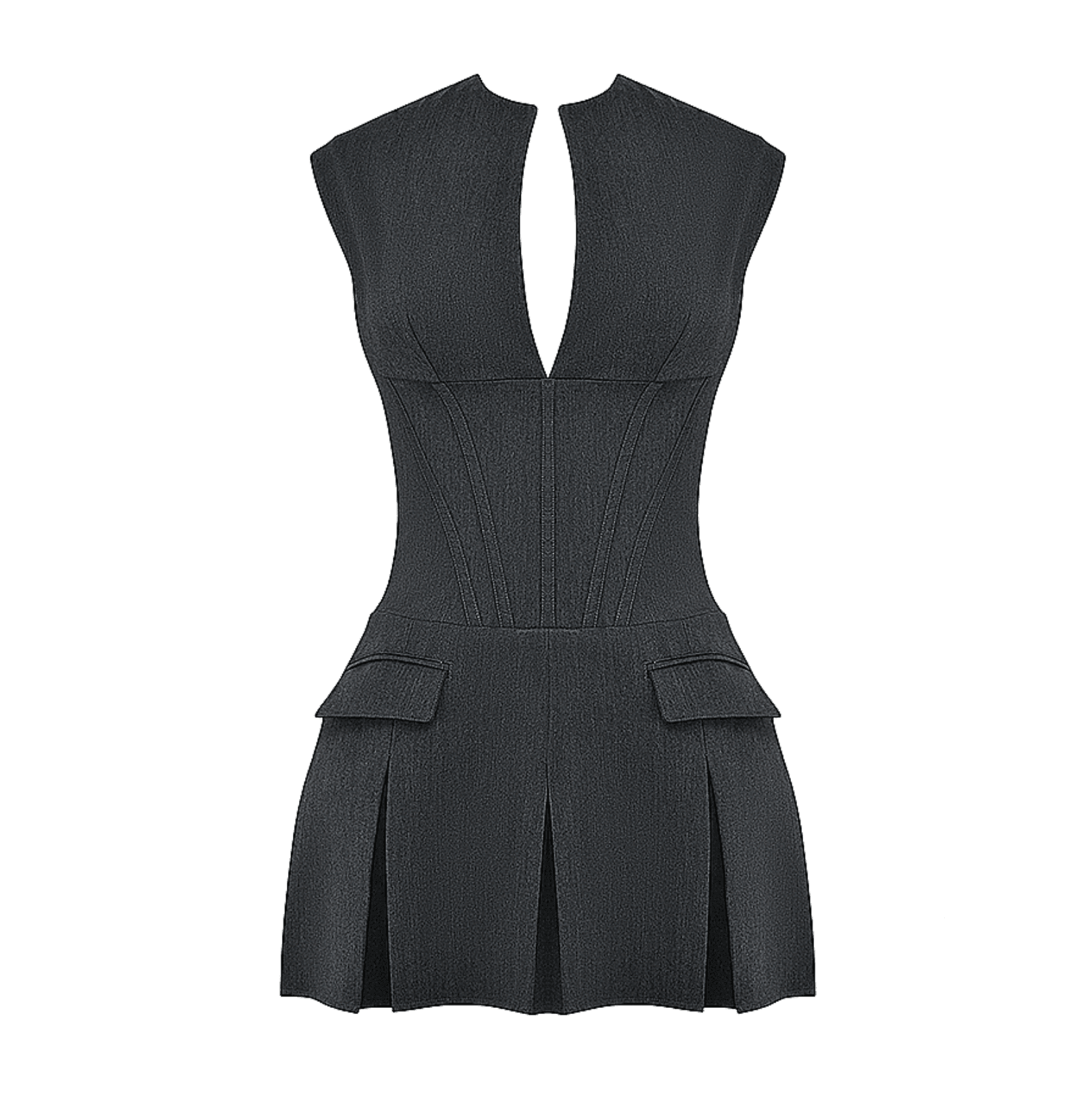 Timeless Crush Pleated Corset Mini Dress