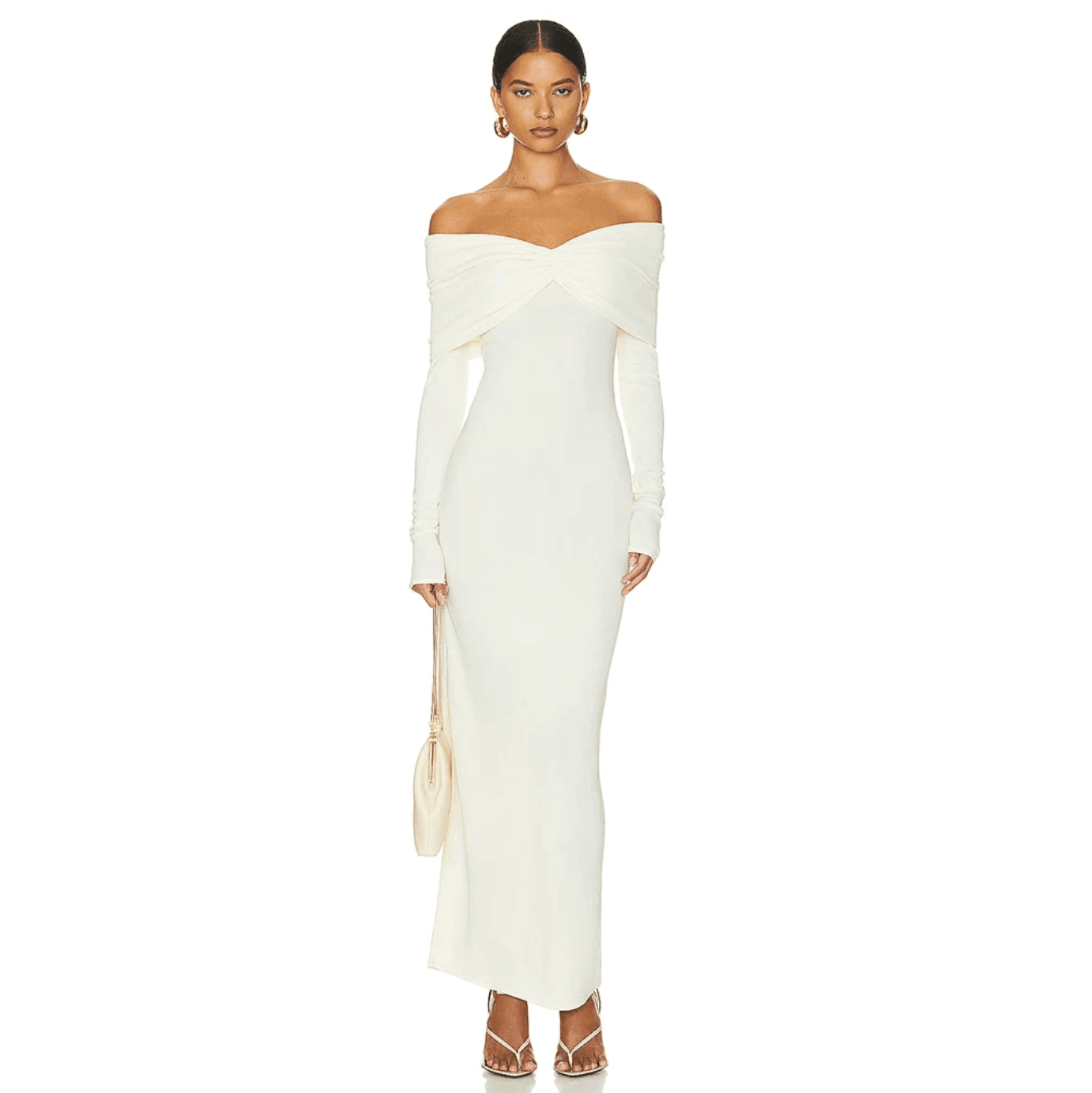 Exclusive Invite Off Shoulder Maxi Dress