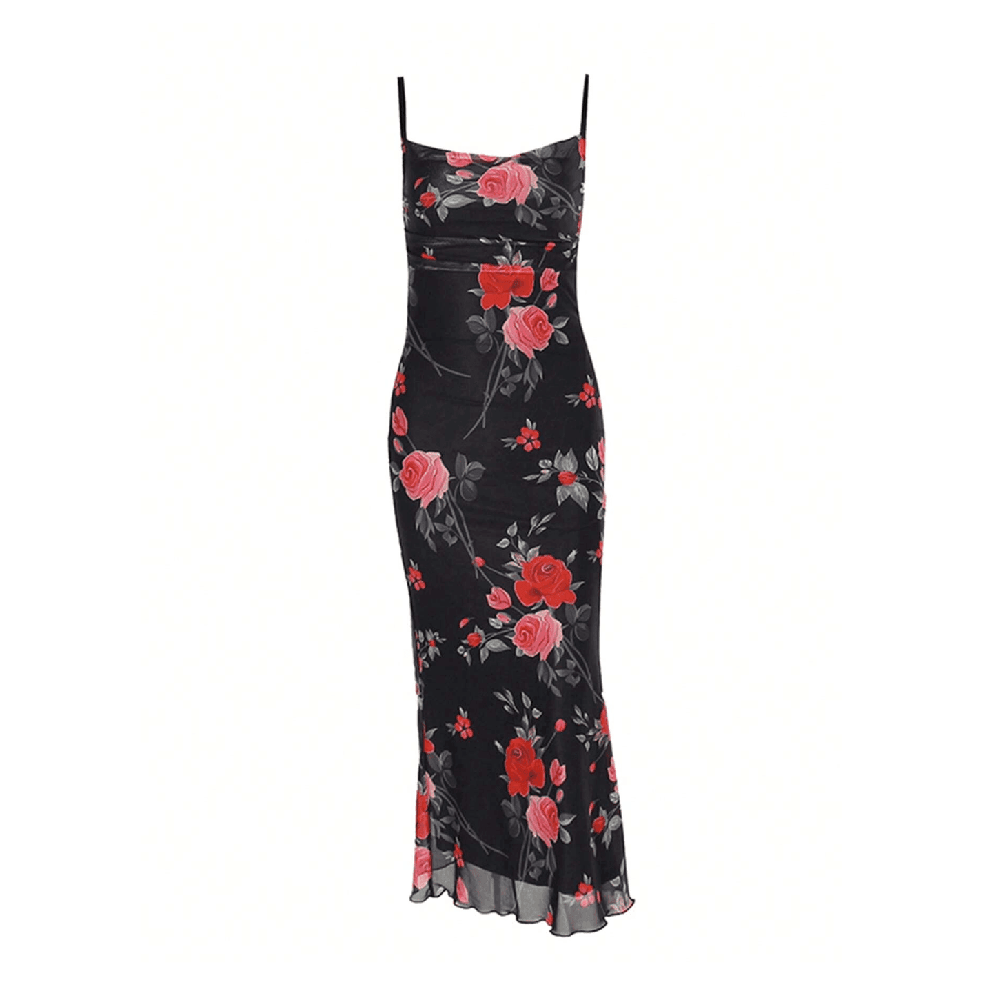 Rome Nights Flower Print Maxi Dress