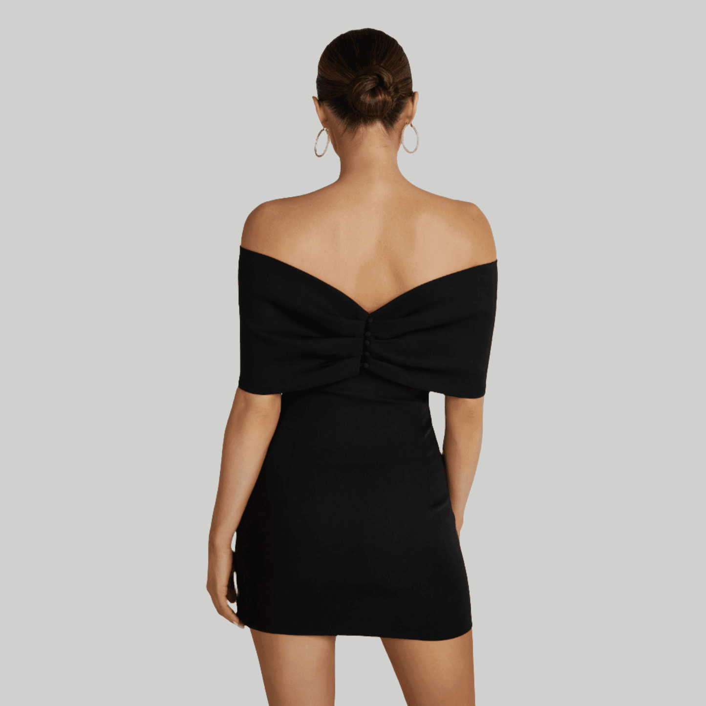 Mona Off Shoulder Bow Mini Dress