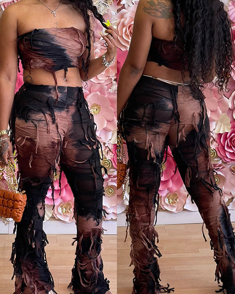 Burning Fringe Coord Trouser Set