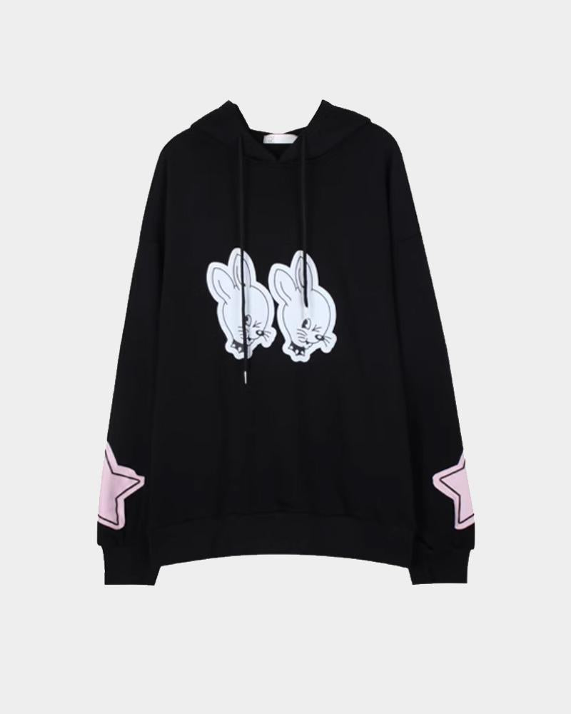 Angry Happy Hearts Oversized Hoodie