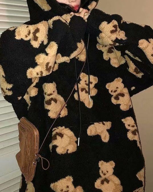 Teddy Bear Hoodie Top