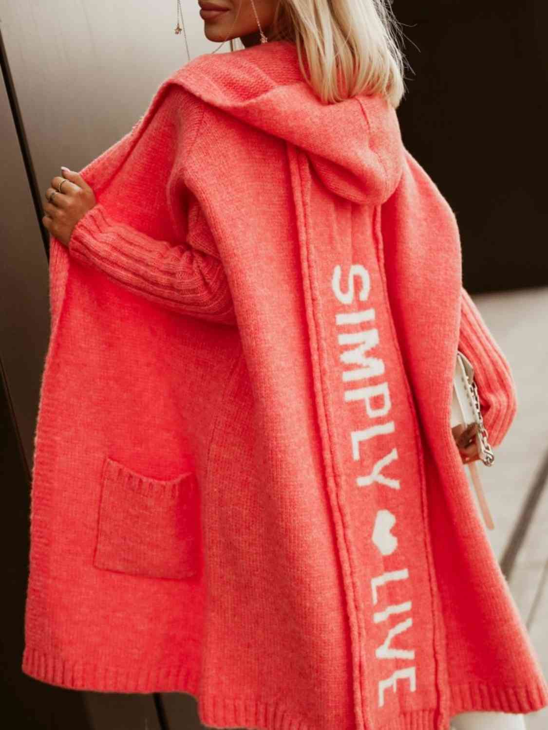 Street Style Graphic Hooded Cardigan