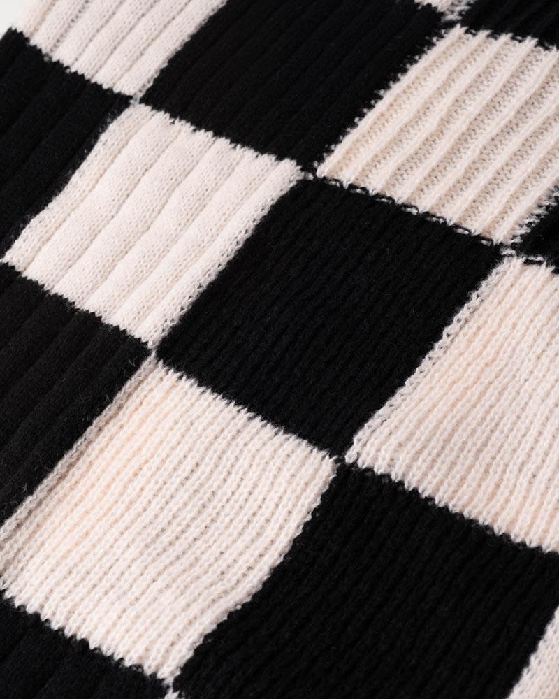 Checkerboard Prism Oversized Jumper