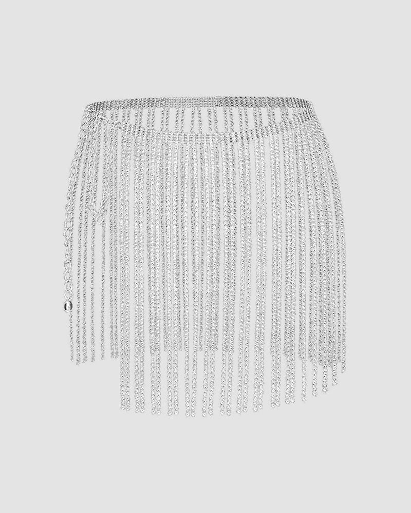 Silver Linings Fringe Skirt