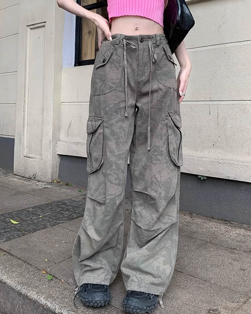 Forest Astral Oversized Cargo Pants