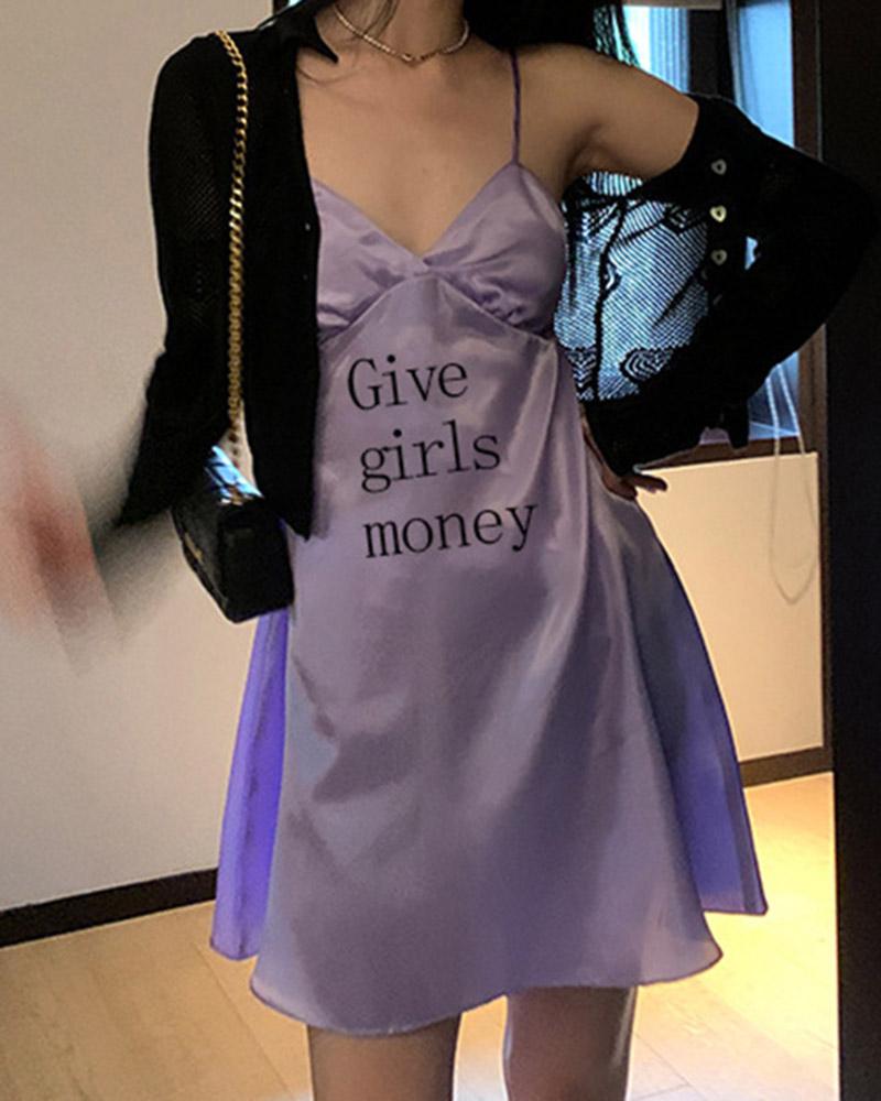 Give Girls Money Cami Dress