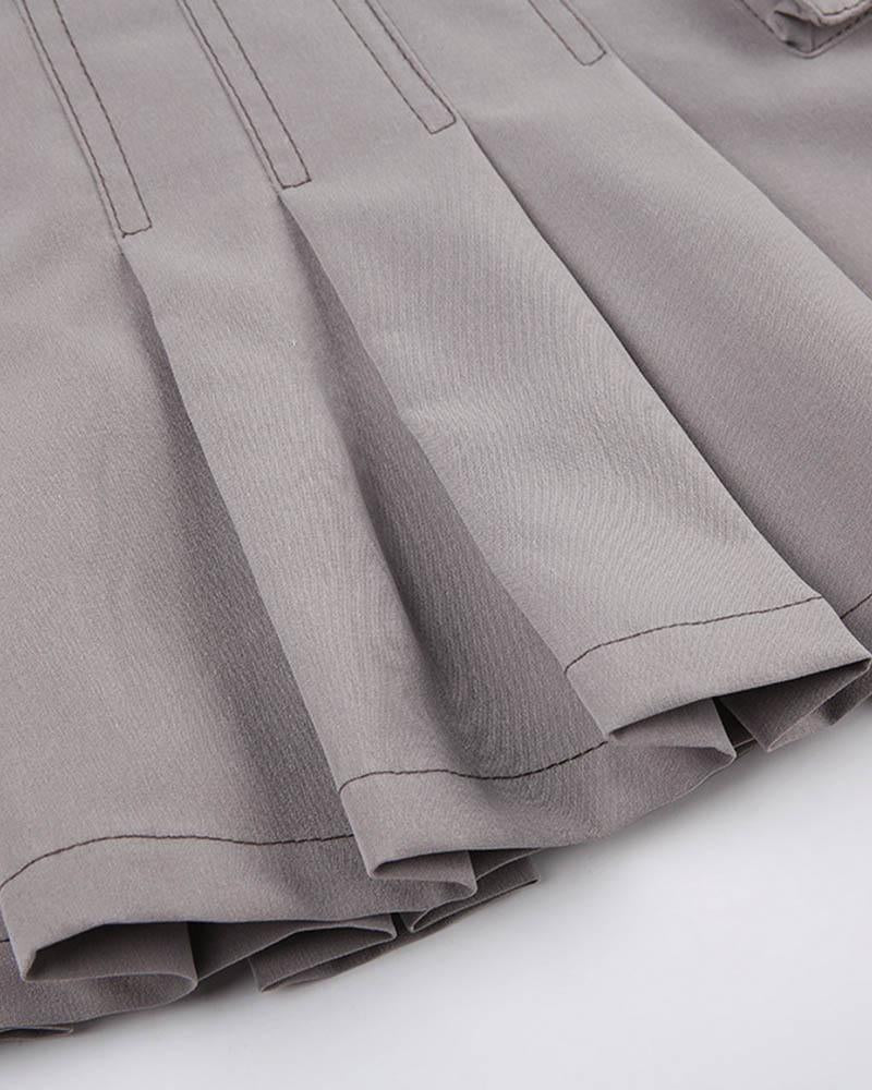 Stone Moss Mini Cargo Skirt