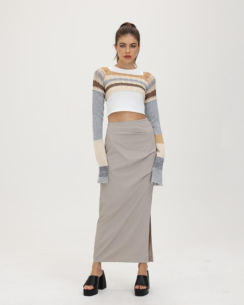 Whisper Cargo Slit Skirt