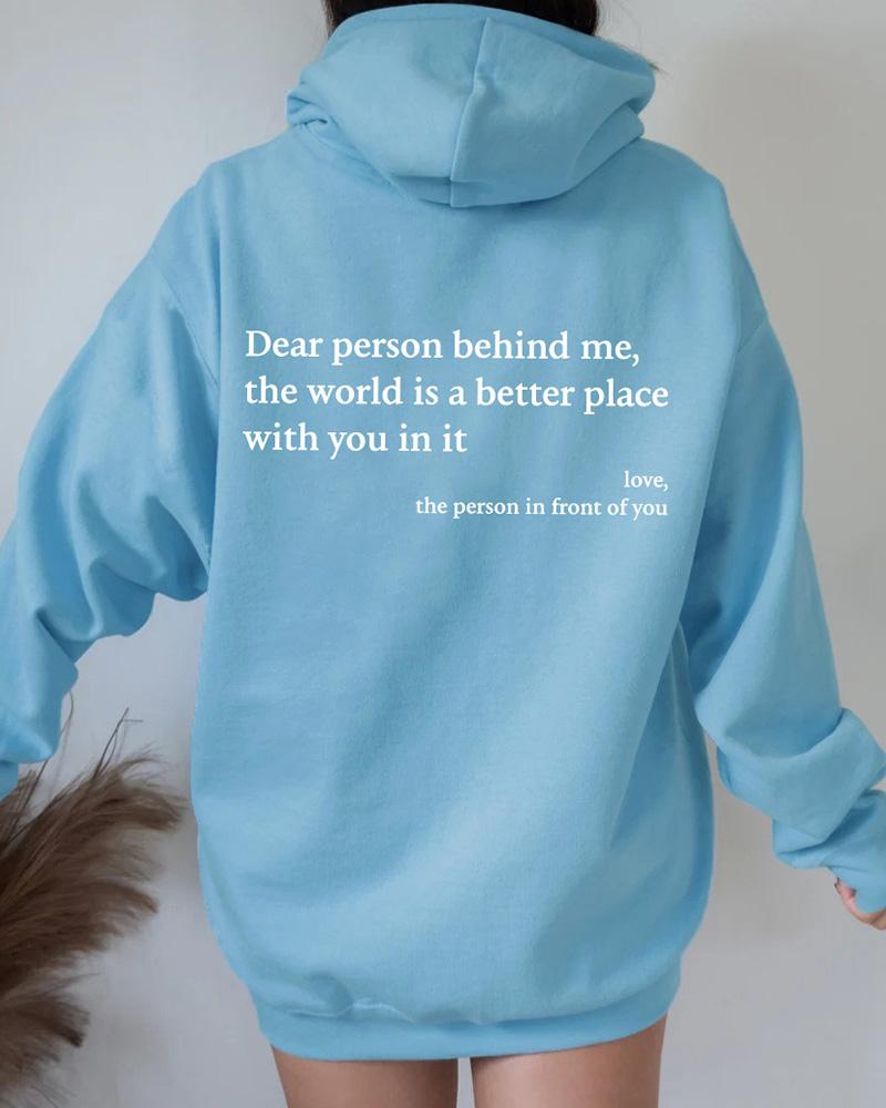 Dear Person Slogan Hoodie