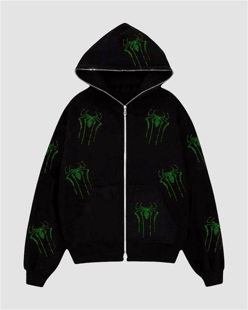 Spider Calling Zip Hoodie