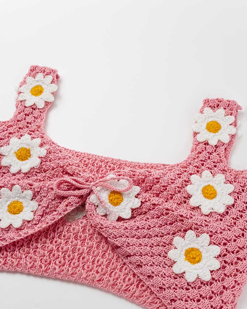 Flowers On The Beach Crochet Coord Set