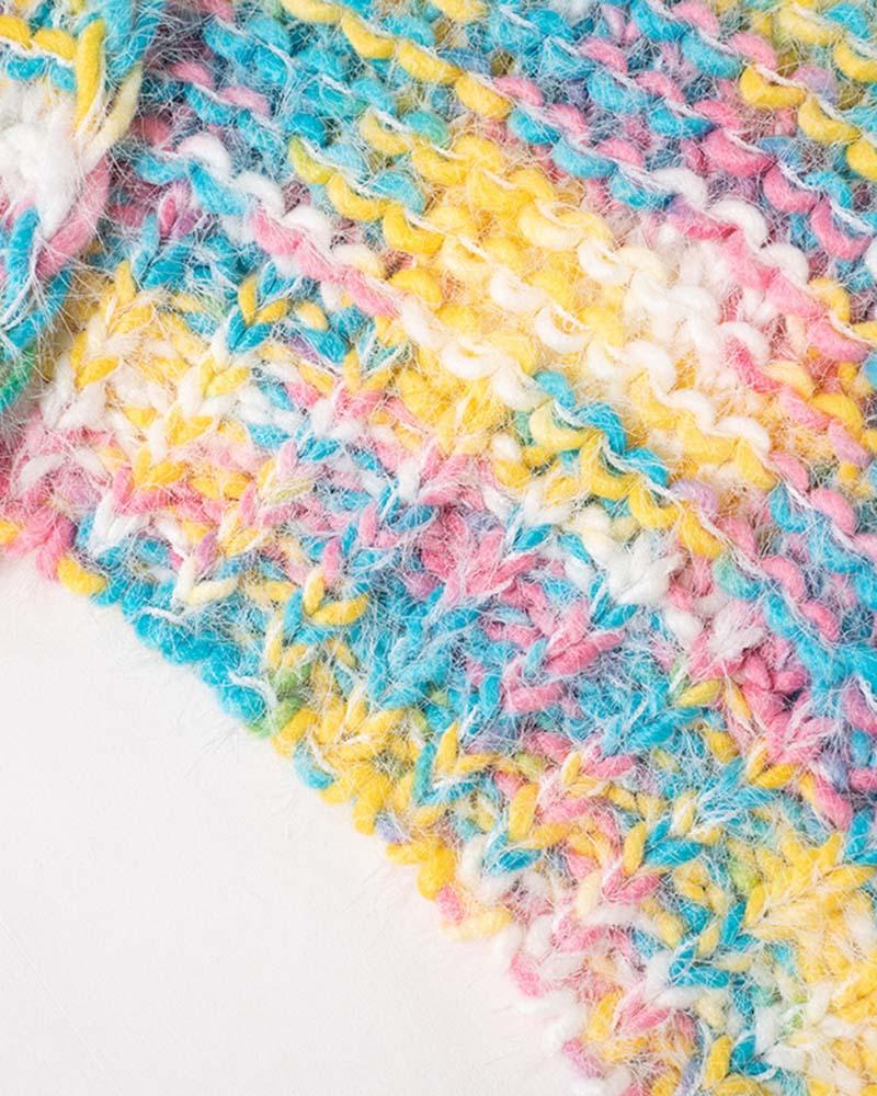 Rainbow Stripes Knitted Cardigan