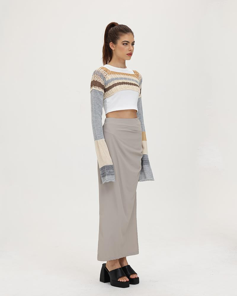 Whisper Cargo Slit Skirt