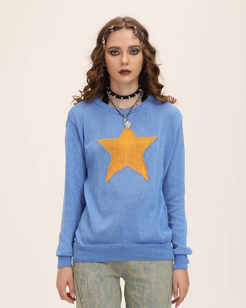 Star Iconograph Eyelet Jumper