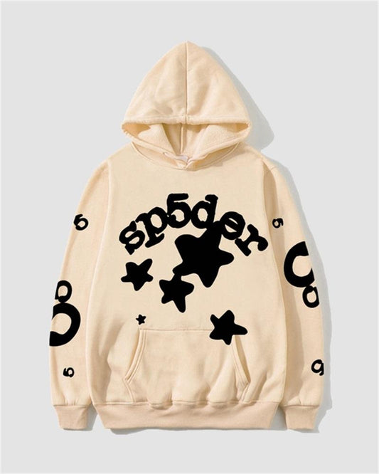 Spider Star Print Hoodie