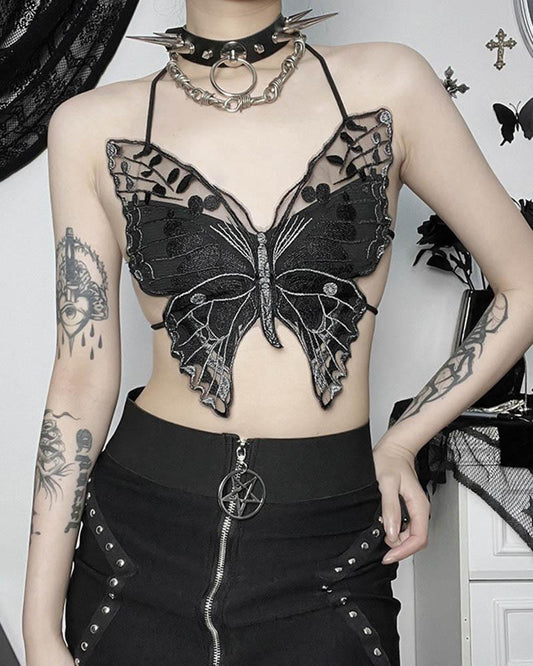 Deimos Butterfly Cut Out Top