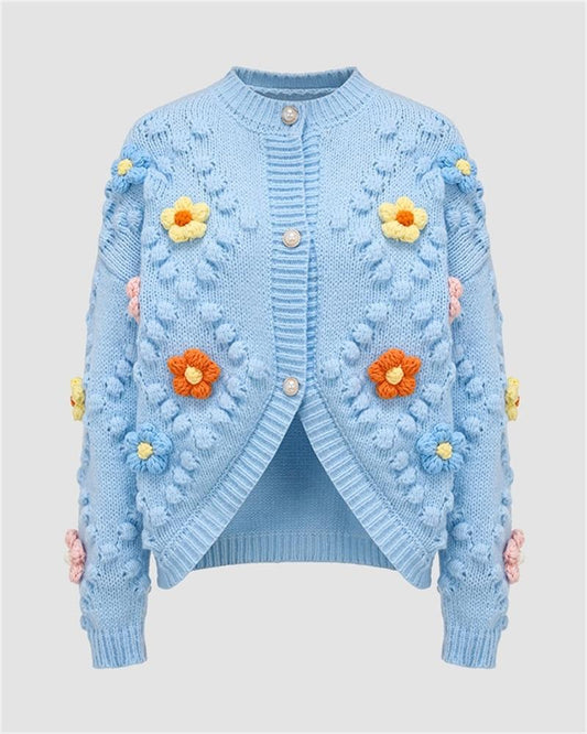 Floral Hand Knitted Sweater