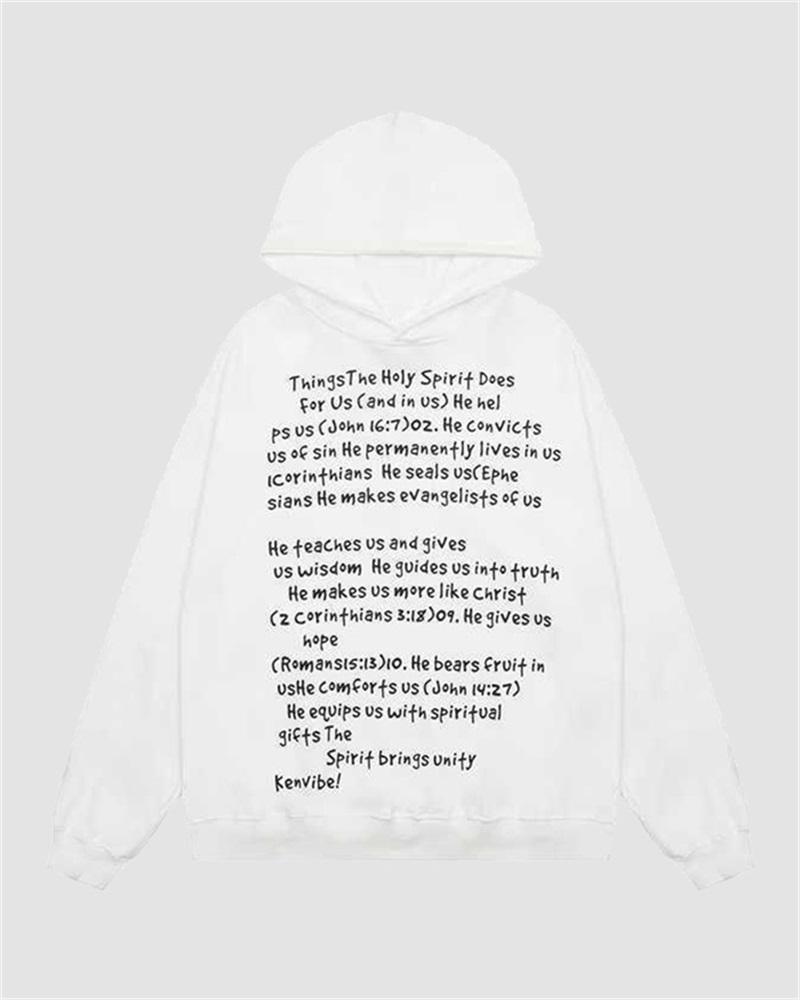 Retro Letter Print Hoodie