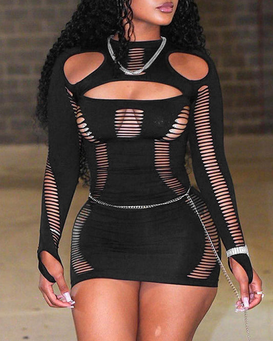 Hollow Cut Out Sexy Mini Dress