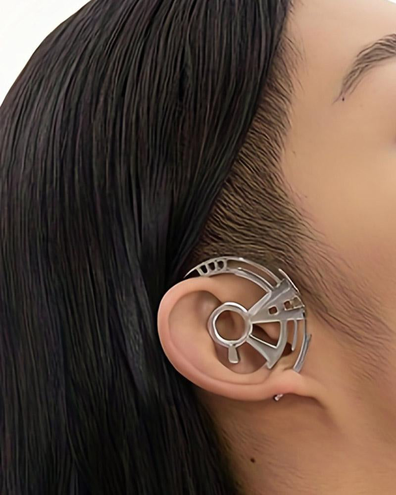 Cyberpunk Style Circular Earrings