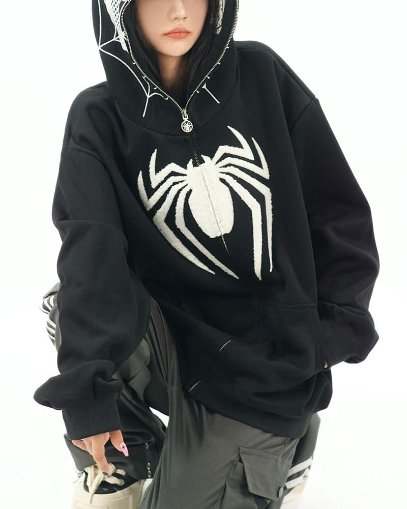 Spider Towel Embroidered Hoodie