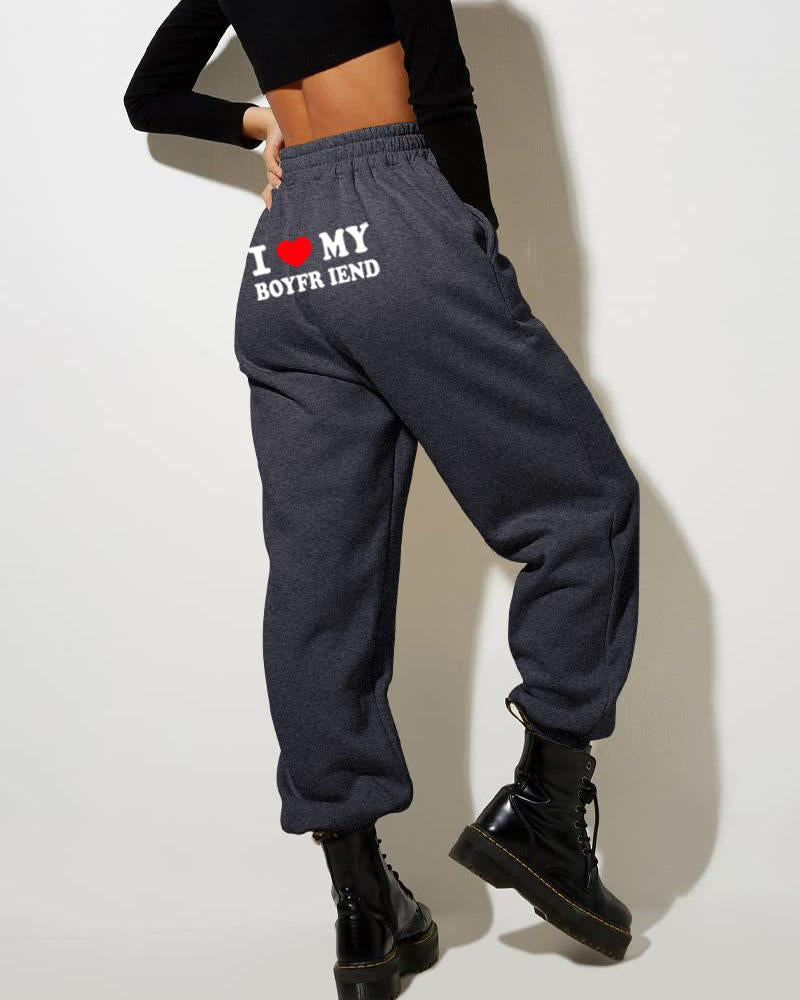 I Heart MY BOYFRIEND Track Pants