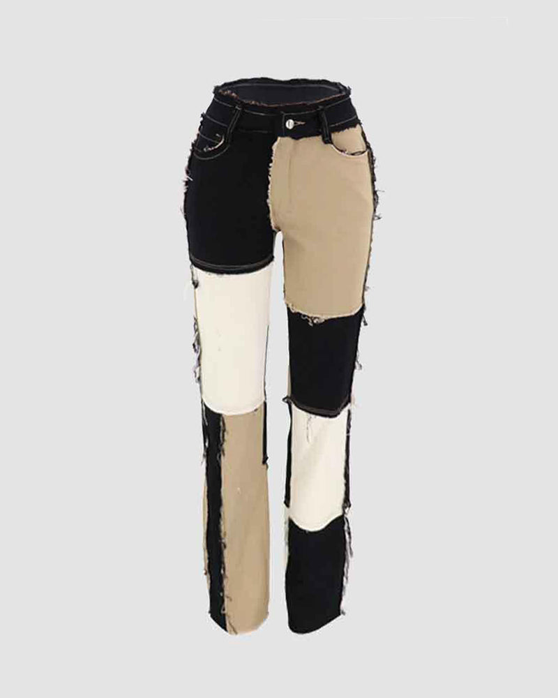 Patchwork Paperwork Pants