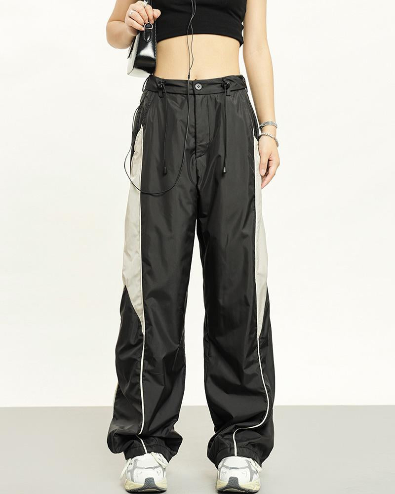 Cryo Contrasting Drawstring Cargo Pants