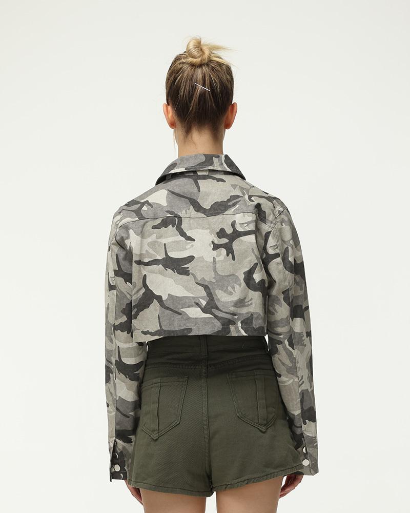 Ionic Camo Cropped Jacket