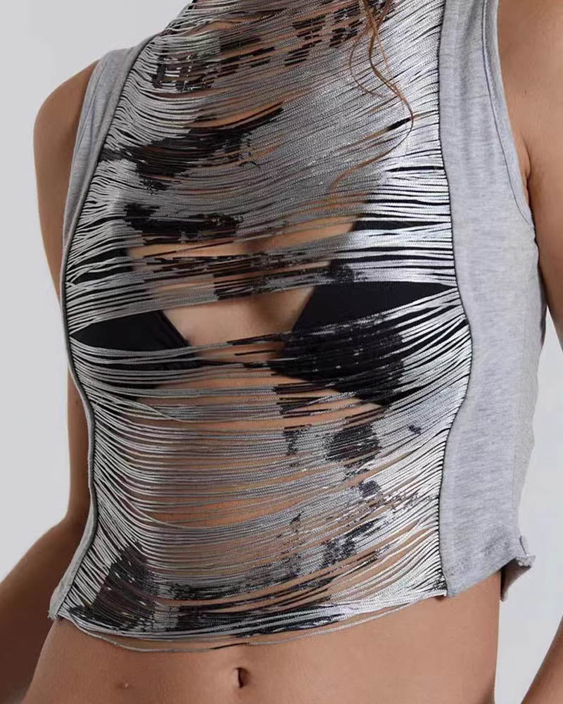 Torn Sensations Ripped Crop Top