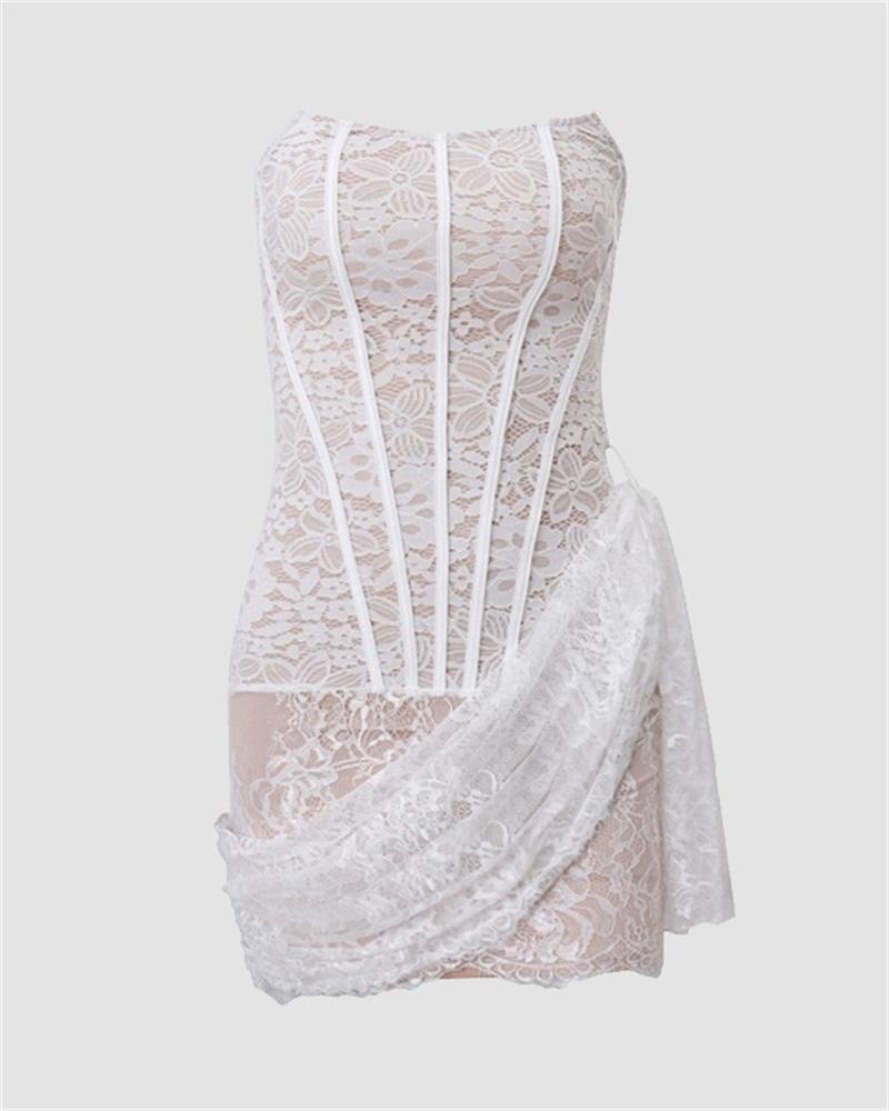 Lace Corset Mini Dress