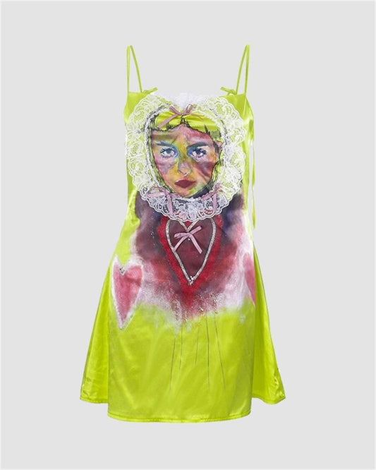 Halloween Child Face Lace Dress