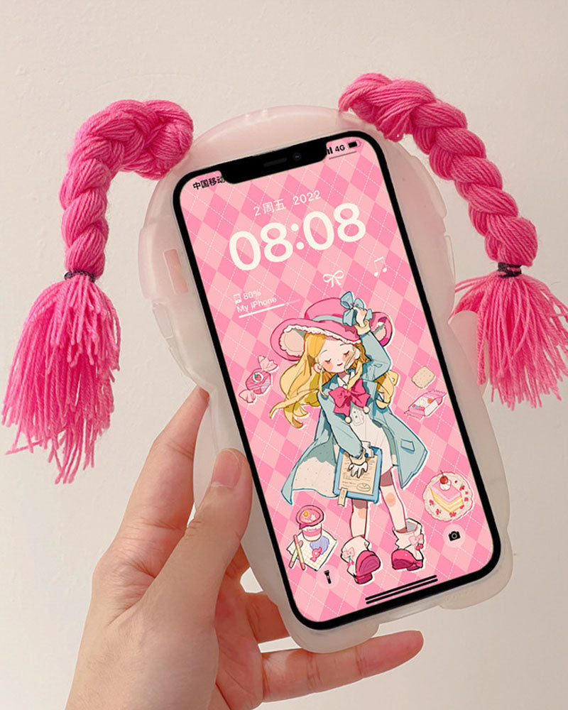 Beach Girl with Braids Phone Case