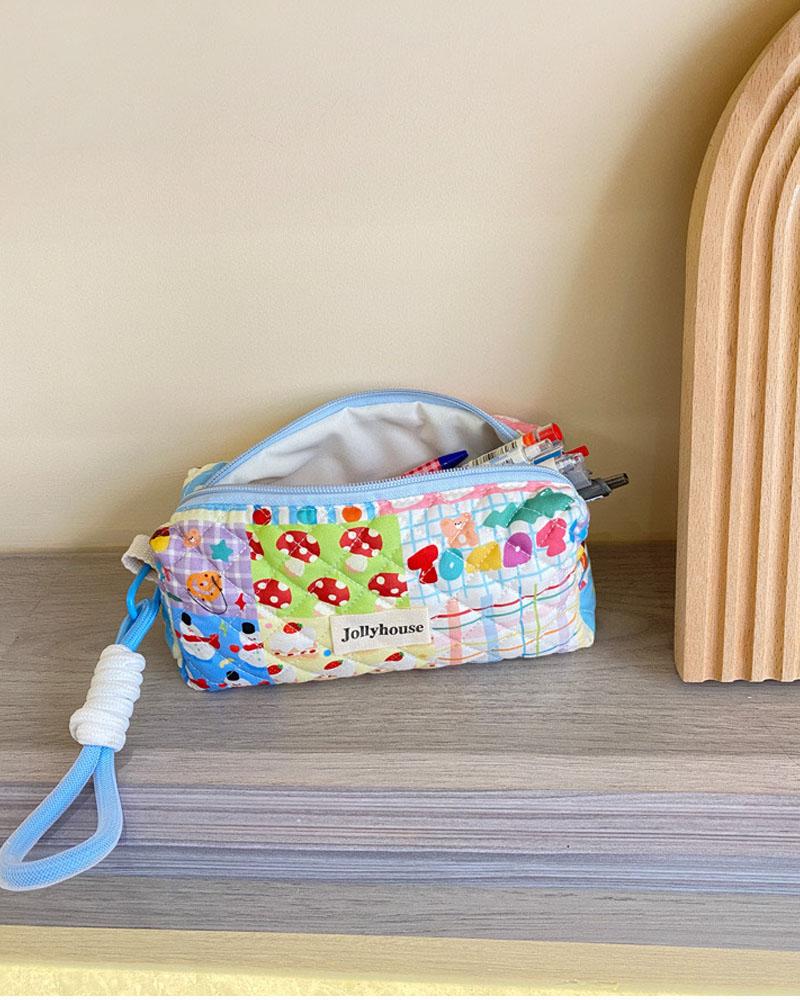 Nostalgic Quilted Pencil Case