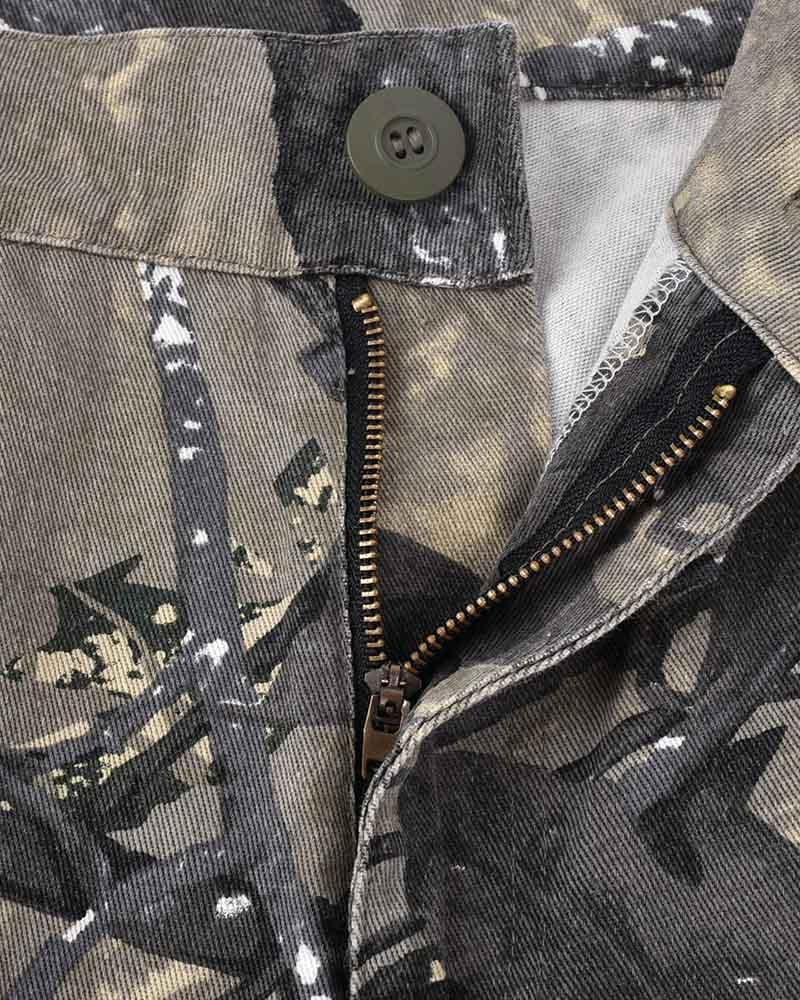 Camouflage High Waist Cargo Pants