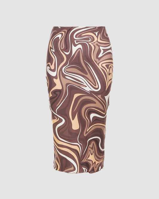 Muddy Pools Watermarbled Skirt