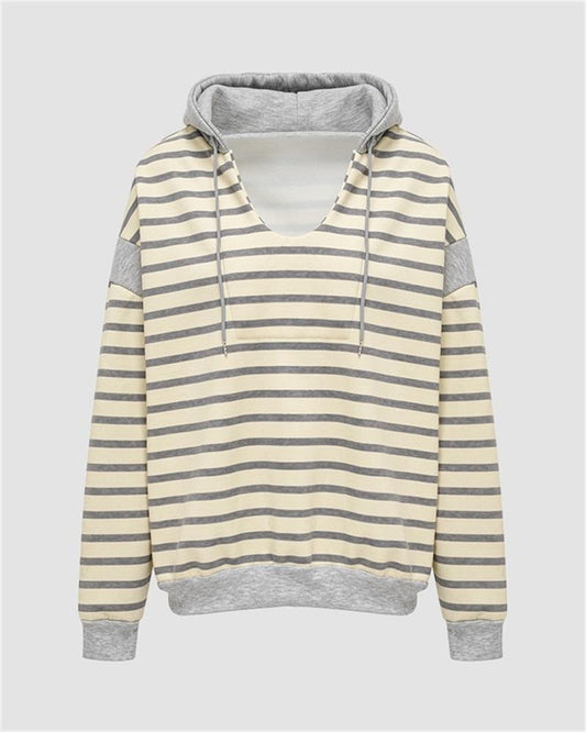 Retro Stripe Oversized Hoodie