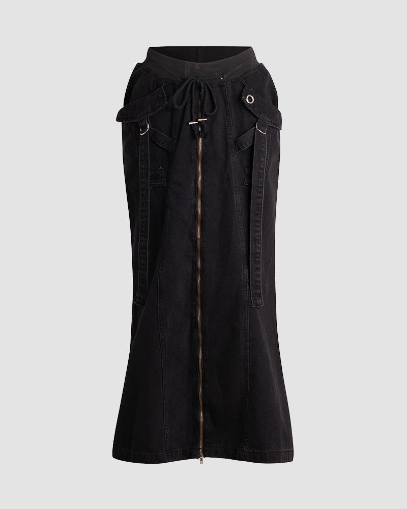 Sorceress Cargo Zip Skirt