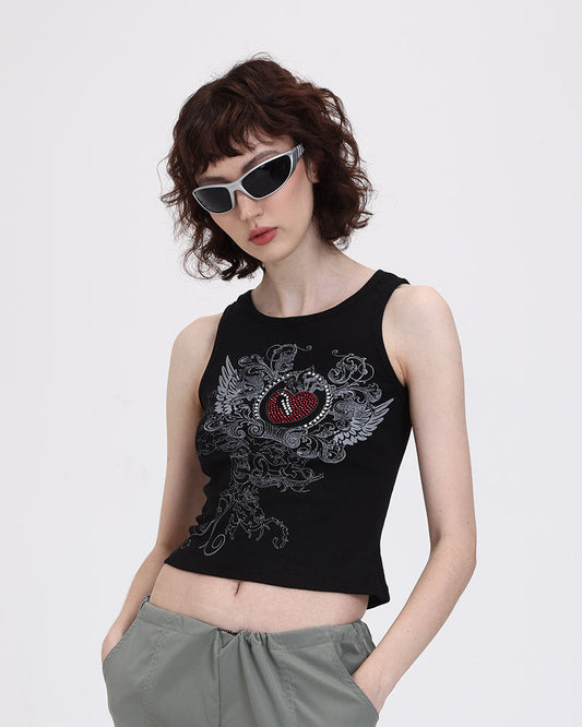 Heart Wings Indie Grunge Tank Top