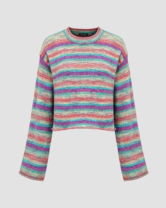 Rainbowscope Knit Flare Sweater