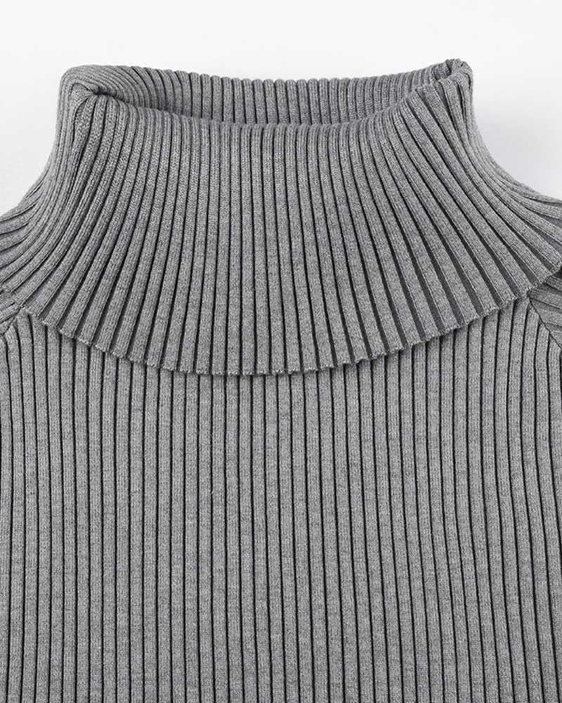 Off Shoulder Zipper Sweater