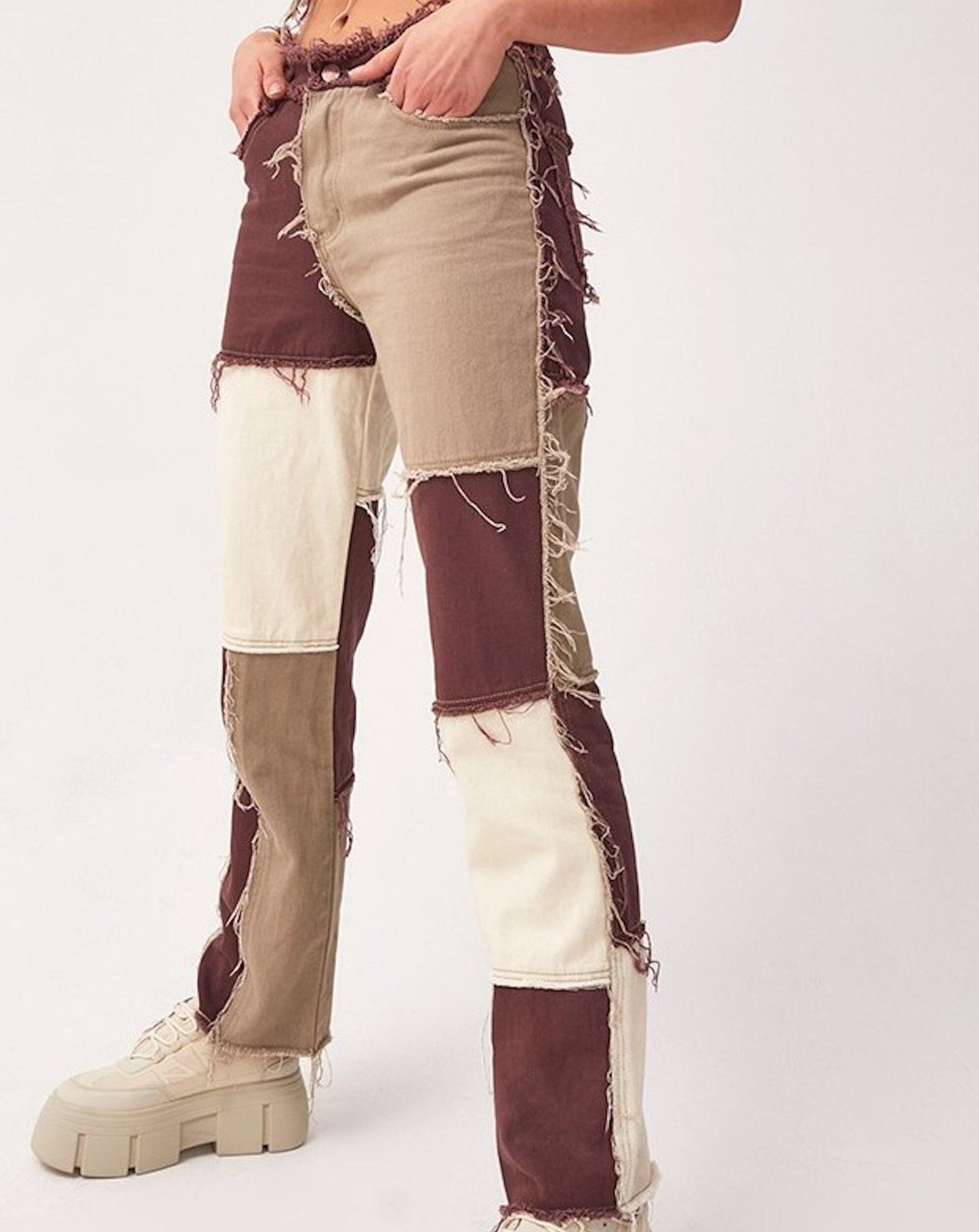 Patchwork Paperwork Pants