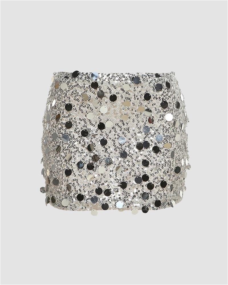 Gladfeat Sequin Mini Skirt